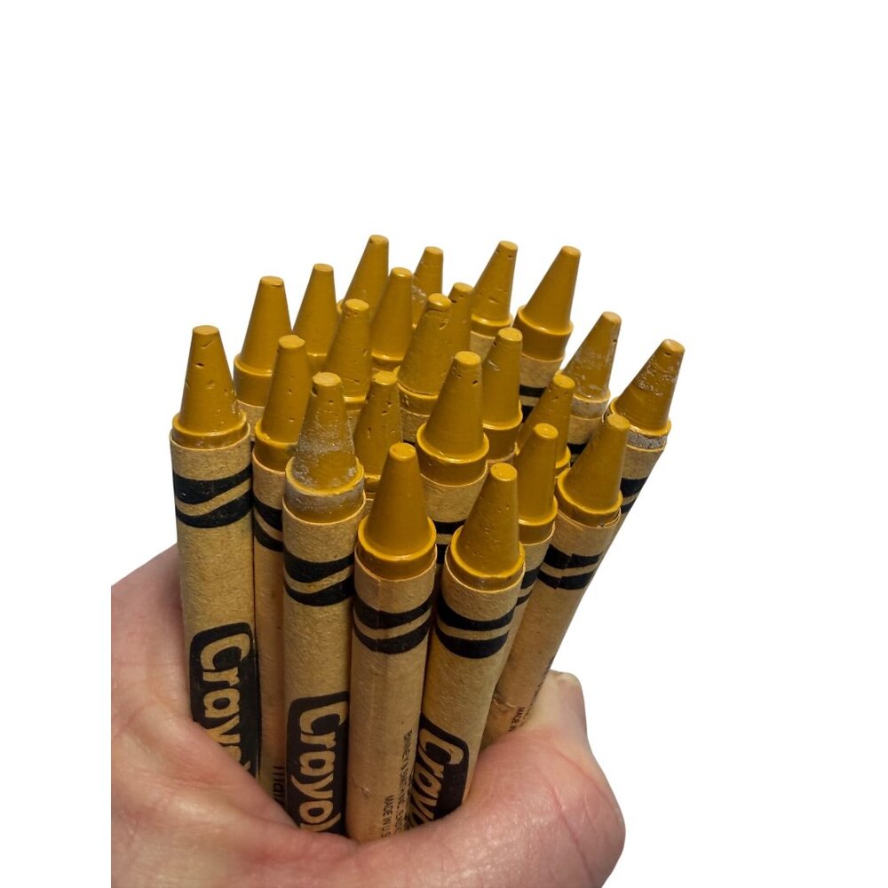 24 Crayola Retired Maize Color Crayon Vintage Collectiable - Picture 3 of 4